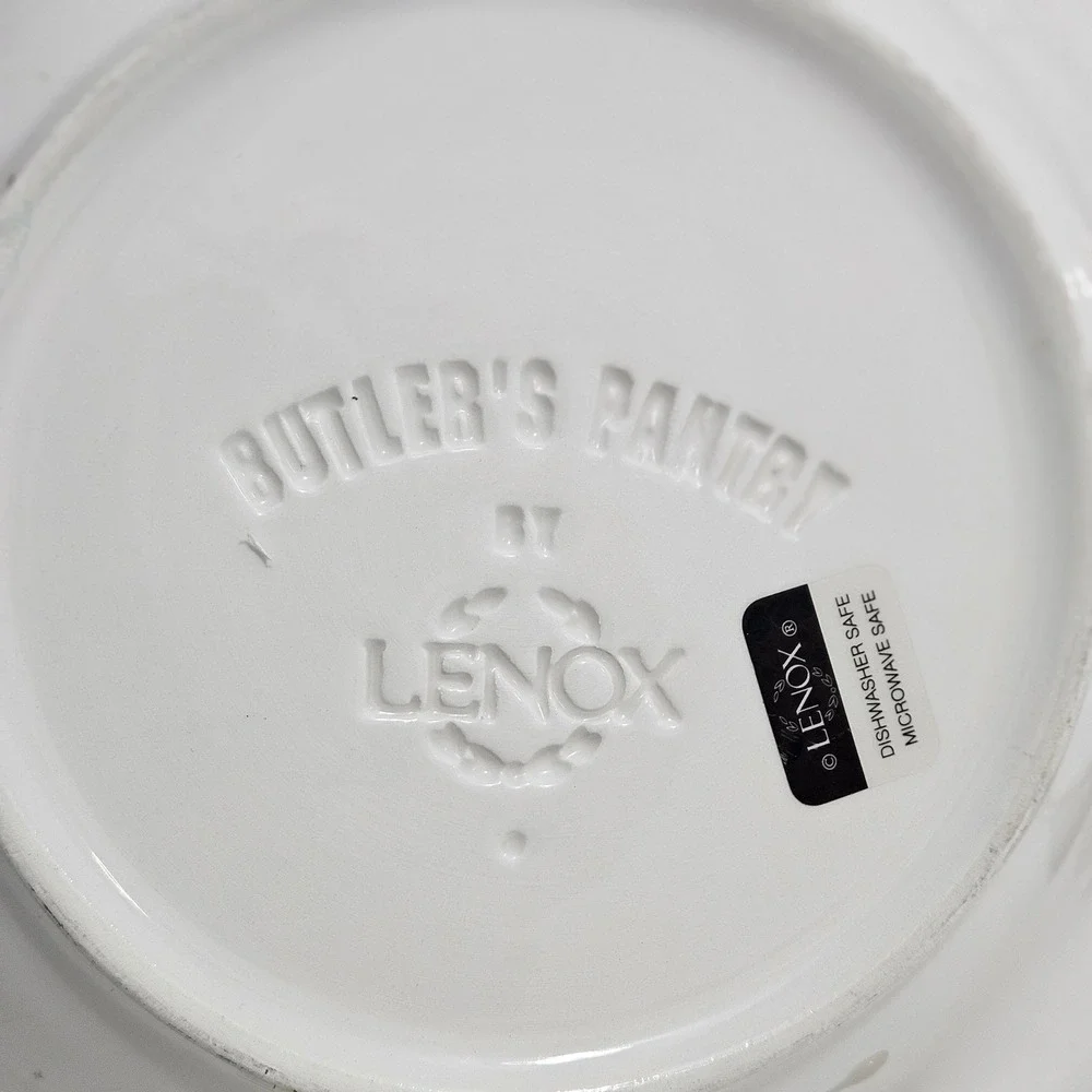 Lenox Butlers Pantry Pasta 2 Bowls Discontinued Ivory Stoneware Rimmed Soup Y2K